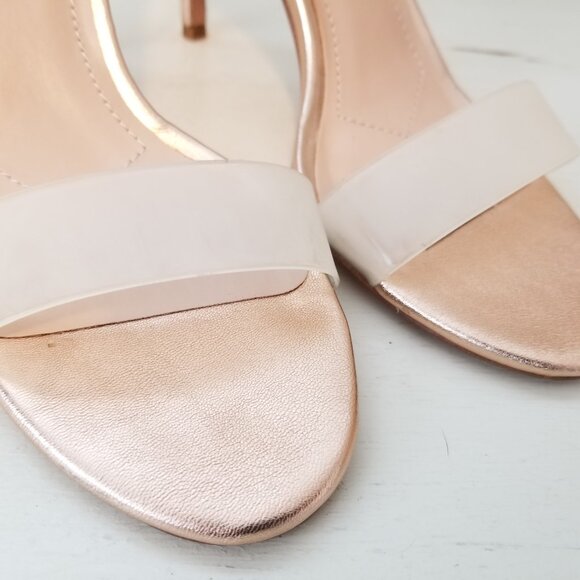 Charles David Cristal Strappy High Heels Rose Gold Metallic Women's Size 7.5 - Picture 12 of 15
